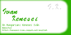 ivan kenesei business card